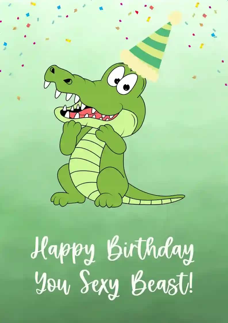 Funny crocodile