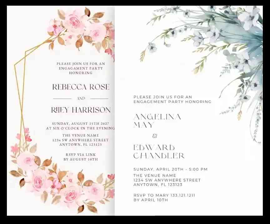 Engagement party invitations