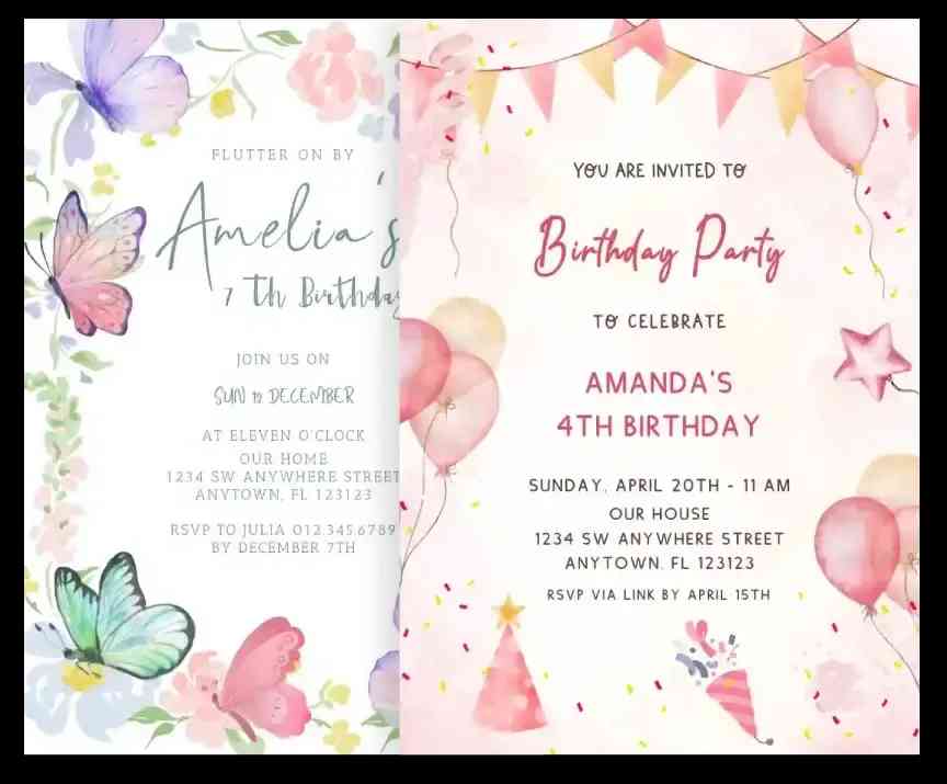 Kids Birthday Invitations