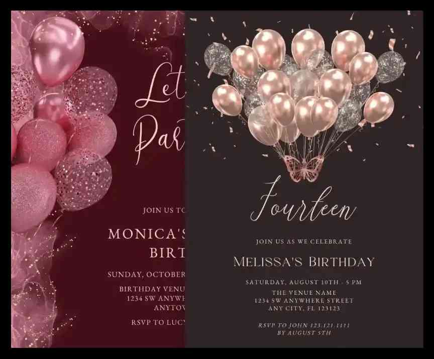 Teens Birthday Invitations