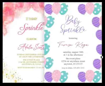 Baby Sprinkle Invitations