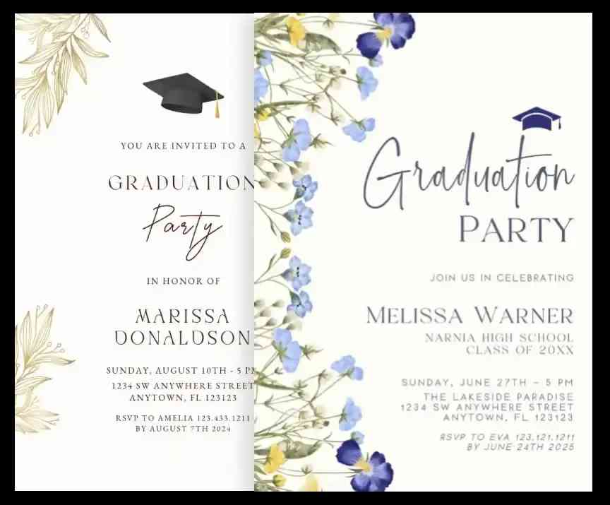 Invitaciones a fiestas de graduación