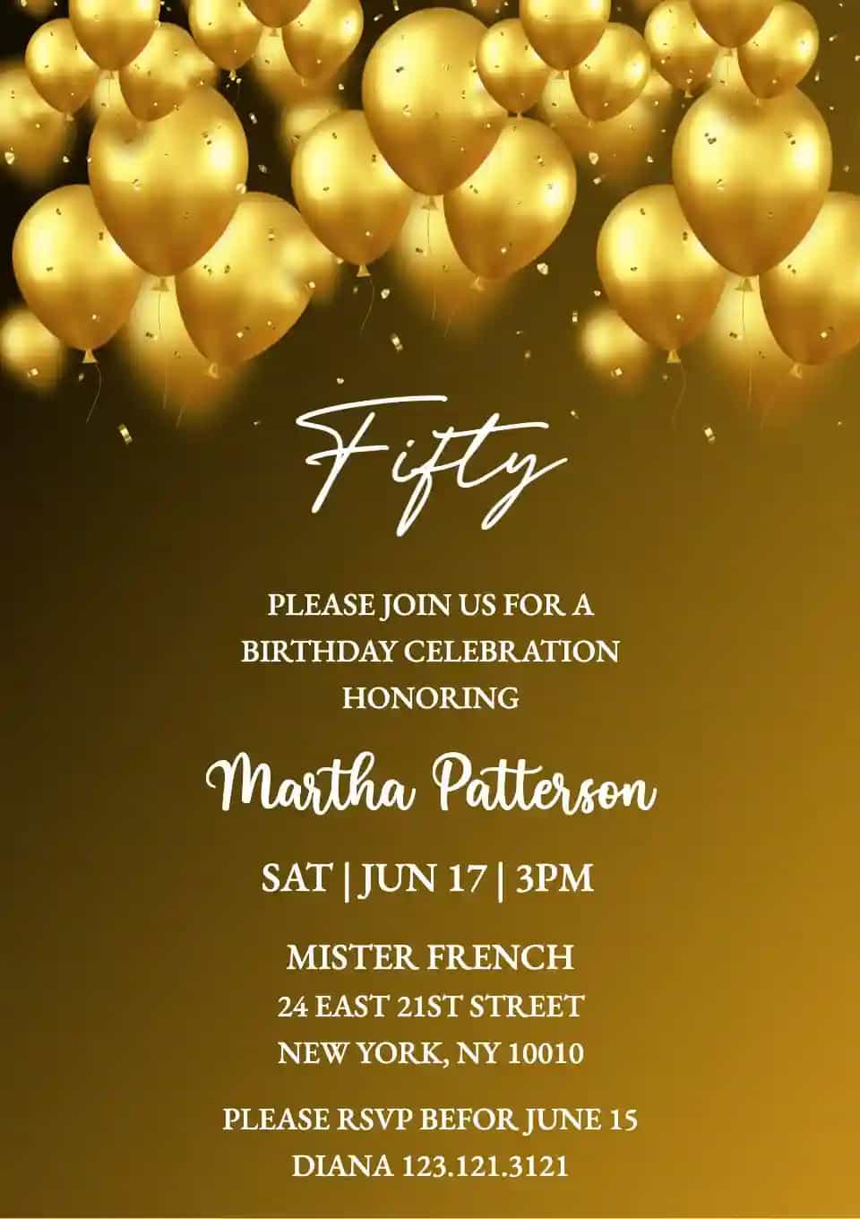 50th birthday celebration