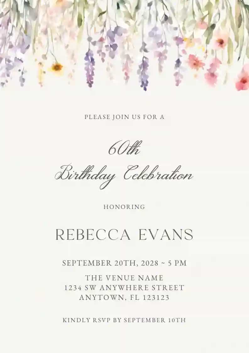 Purple Watercolor Floral